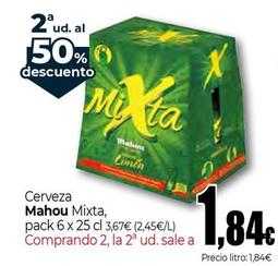 Oferta de Mahou - Cerveza por 1,84€ en Unide Supermercados