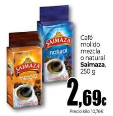 Oferta de Saimaza - Cafe Molido Mezcla O Natural por 2,69€ en Unide Supermercados