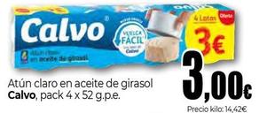 Oferta de Calvo - Atun Claro En Aceite De Girasol por 3€ en Unide Supermercados