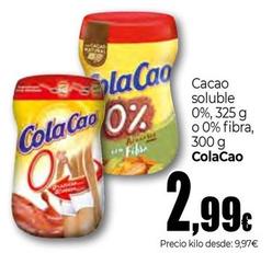 Oferta de Cola Cao - Cacao Soluble 0% O 0% Fibra por 2,99€ en Unide Supermercados