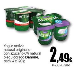 Oferta de Danone - Yogur Activia Natural Original O Con Azucar O 0% Natural O Edulcorado por 2,49€ en Unide Market