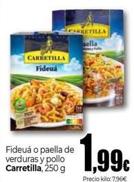 Oferta de Carretilla - Fideuá O Paella De Verduras Y Pollo por 1,99€ en Unide Supermercados
