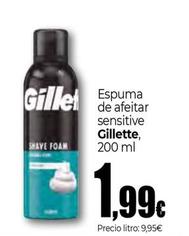 Oferta de Gillette - Espuma De Afeitar Sensitive por 1,99€ en Unide Supermercados