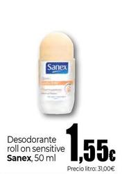 Oferta de Sanex - Desodorante Roll On Sensitive por 1,55€ en Unide Supermercados