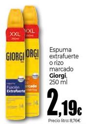 Oferta de Giorgi - Espuma Extrafuerte O Rizo Marcado por 2,19€ en Unide Supermercados