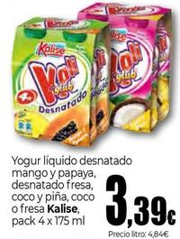 Oferta de Kalise - Yogur Liquido Desnatado Mango Y Papaya por 3,39€ en Unide Supermercados