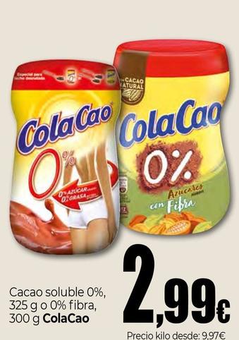 Oferta de Cola Cao - Cacao Soluble 0% por 2,99€ en Unide Market
