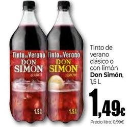 Oferta de Don Simón - Tinto De Verano Clásico O Con Limón por 1,49€ en Unide Market