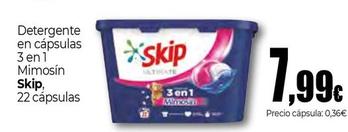 Oferta de Skip - Detergente En Cápsulas 3 En 1 Mimosin por 7,99€ en Unide Market