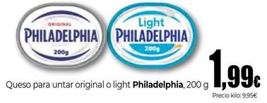Oferta de Philadelphia - Queso Para Untar Original O Light por 1,99€ en Unide Market