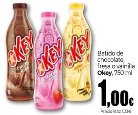 Oferta de Okey - Batido De Chocolate Fresa O Vainilla por 1€ en Unide Market