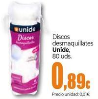 Oferta de Unide - Discos Desmaquillates por 0,89€ en Unide Market