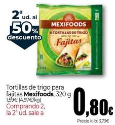 Oferta de Mexifoods - Tortillas De Trigo Para Fajitas por 0,8€ en Unide Market