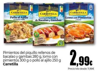 Oferta de Carretilla - Pimientos Del Piquillo Rellenos De Bacalao Y Gambas por 2,99€ en Unide Market