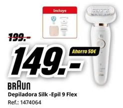 Oferta de Braun - Depiladora Silk -epil 9 Flex por 149€ en MediaMarkt