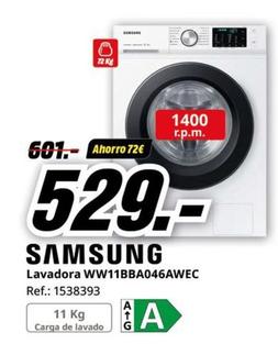 Oferta de Samsung - Lavadora Ww11bba046awec por 529€ en MediaMarkt