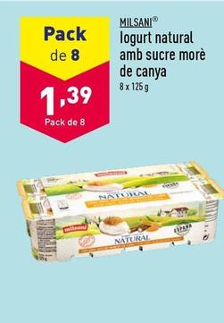 Oferta de Milsani - Iogurt Natural Amb Sucre Morè De Canya por 1,39€ en ALDI