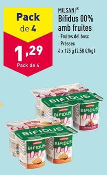 Oferta de Milsani - Bífidus 00% Amb Fruites por 1,29€ en ALDI