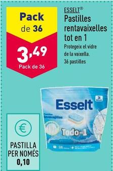 Oferta de Esselt - Pastilles Rentavaixelles Tot En 1 por 3,49€ en ALDI