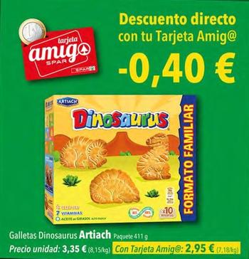 Oferta de Galletas Dinosaurus por 3,35€ en SPAR