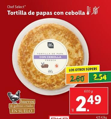 Oferta de Chef Select - Tortilla De Papas Con Cebolla por 2,49€ en Lidl