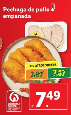 Oferta de Pechuga De Pollo Empanada  por 7,49€ en Lidl