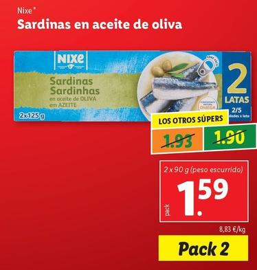 Oferta de Nixe - Sardinas En Aceite De Oliva por 1,59€ en Lidl