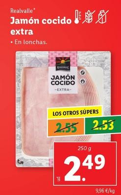 Oferta de Realvalle - Jamon Cocido Extra por 2,49€ en Lidl