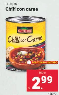 Oferta de El Tequito - Chili Con Carne por 2,99€ en Lidl