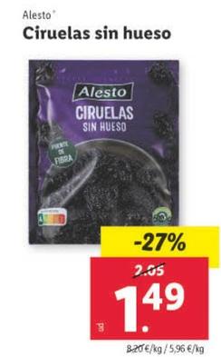 Oferta de Alesto - Ciruelas Sin Hueso por 1,49€ en Lidl