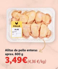 Oferta de Alitas De Pollo Enteras por 3,49€ en Lidl