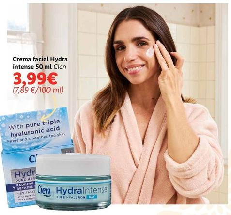 Oferta de Cien - Crema Facial Hydra Intense por 3,99€ en Lidl