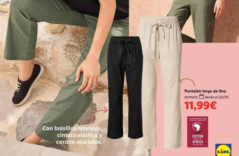 Oferta de Pantalon Largo De Lino por 11,99€ en Lidl