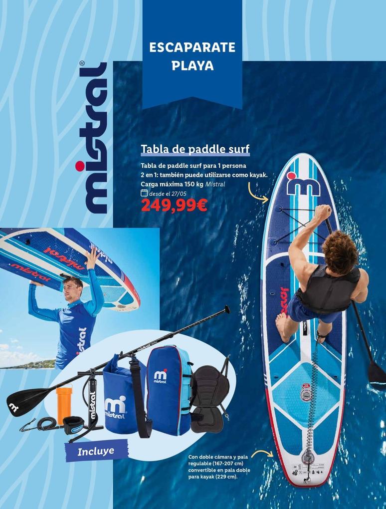 Oferta de Tabla De Paddle Surf por 249,99€ en Lidl