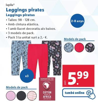 Oferta de Lupilu - Leggings Piratas por 6,49€ en Lidl