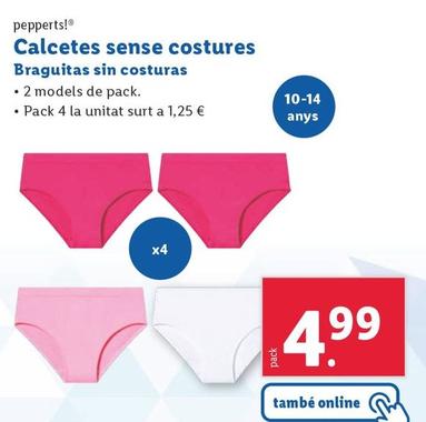 Oferta de Pepperts - Braguitas Sin Costuras por 5,49€ en Lidl
