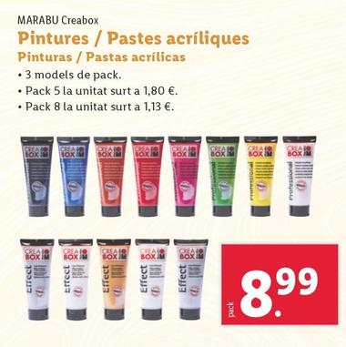 Oferta de Marabu Creabox - Pinturas / Pastas Acrilicas por 9,99€ en Lidl