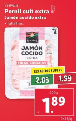 Oferta de Realvalle - Jamón Cocido Extra por 1,89€ en Lidl