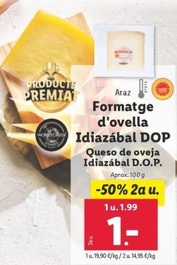 Oferta de Araz - Queso De Oveja Idiazabal D.O.P. por 1,99€ en Lidl