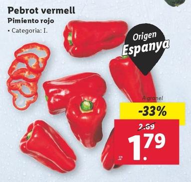 Oferta de Pimiento Rojo por 1,79€ en Lidl