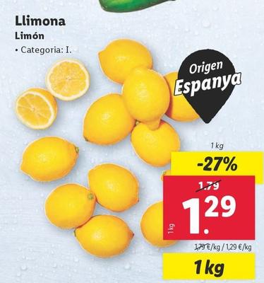 Oferta de Limón por 1,29€ en Lidl