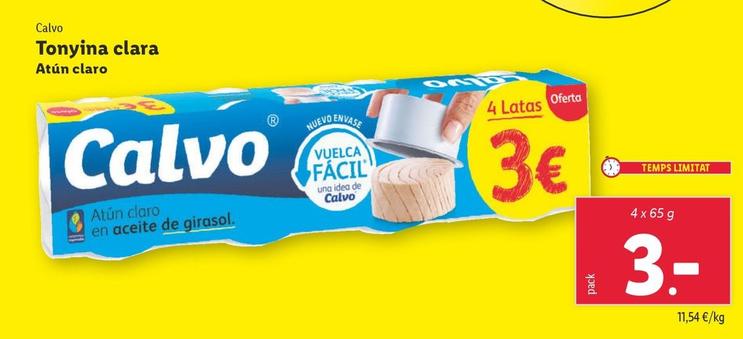 Oferta de Calvo - Atun Claro por 3€ en Lidl