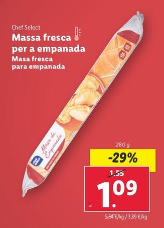 Oferta de Chef Select - Masa Fresca Para Empanada por 1,09€ en Lidl