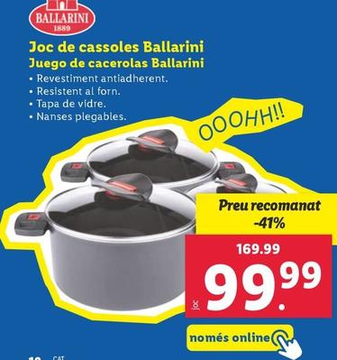 Oferta de Ballarini - Juego De Cacerolas por 99,99€ en Lidl