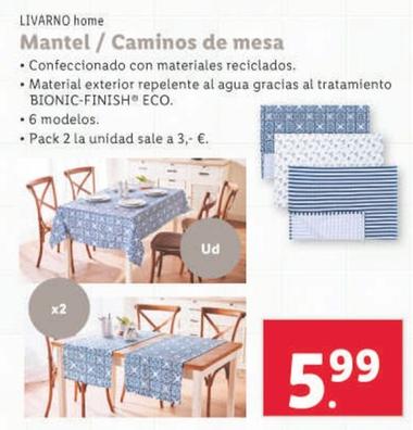 Oferta de Livarno Home - Mantel / Caminos De Mesa por 5,99€ en Lidl