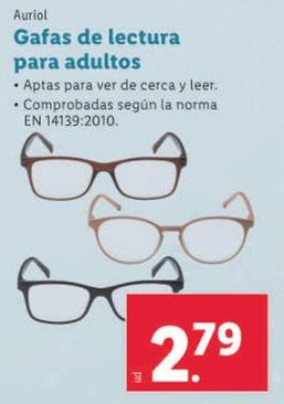 Oferta de Auriol - Gafas De Lectura Para Adultos por 2,79€ en Lidl