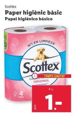 Oferta de Scottex - Papel Higienico Basico por 1€ en Lidl