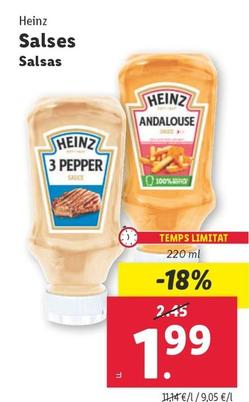 Oferta de Heinz - Salsas por 1,99€ en Lidl