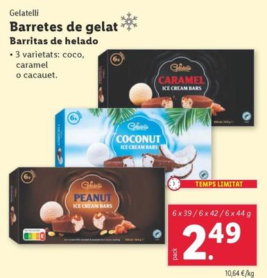 Oferta de Gelatelli - Barritas De Helado por 2,49€ en Lidl