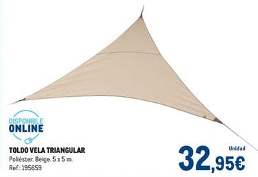 Oferta de Toldo Vela Triangular por 32,95€ en Makro